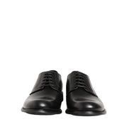 Scarpe eleganti stringate Derby Dolce & Gabbana da uomo in pelle di vitello nera
