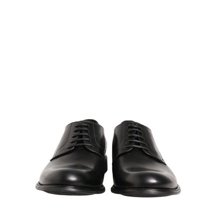 Scarpe eleganti stringate Derby Dolce & Gabbana da uomo in pelle di vitello nera