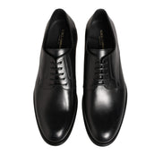 Scarpe eleganti stringate Derby Dolce & Gabbana da uomo in pelle di vitello nera