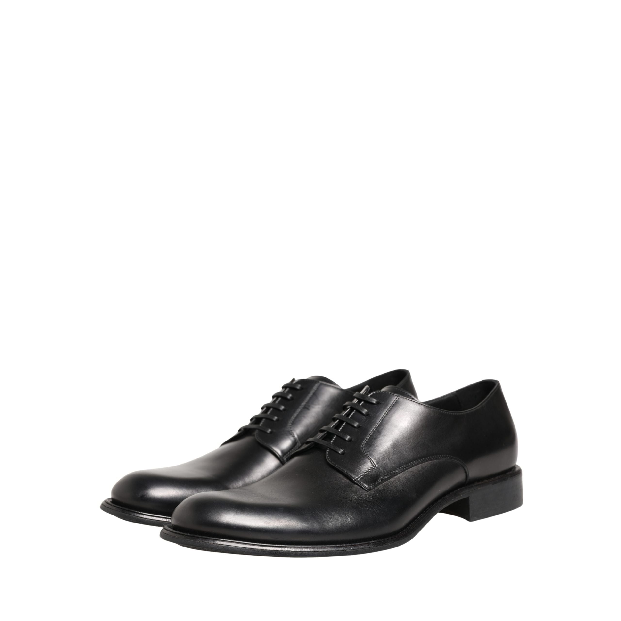 Scarpe eleganti stringate Derby Dolce & Gabbana da uomo in pelle di vitello nera