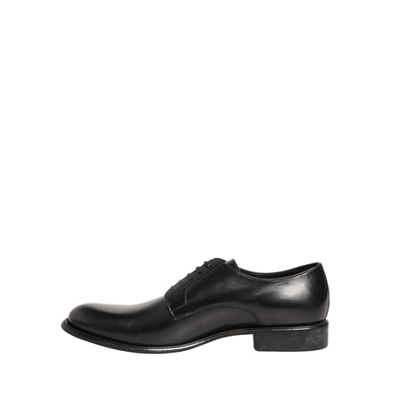 Scarpe eleganti stringate Derby Dolce & Gabbana da uomo in pelle di vitello nera
