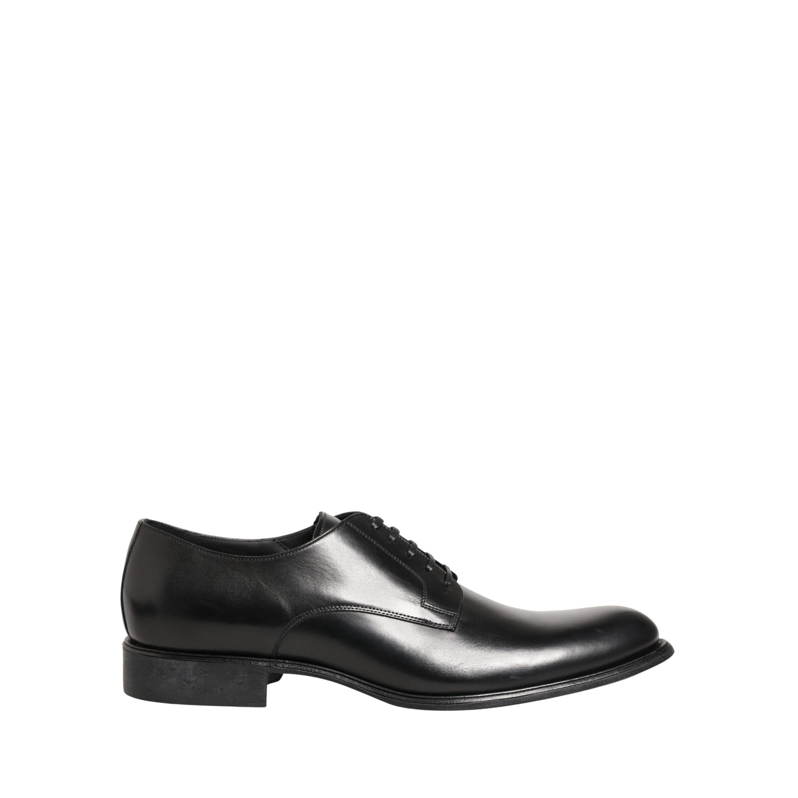 Scarpe eleganti stringate Derby Dolce & Gabbana da uomo in pelle di vitello nera