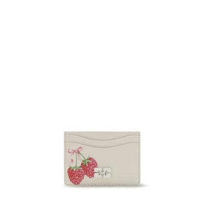 Ganni White Recycled Leather Wallet