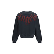 Palm Angels Felpa Nera in Cotone