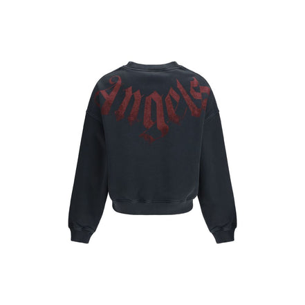 Palm Angels Felpa Nera in Cotone