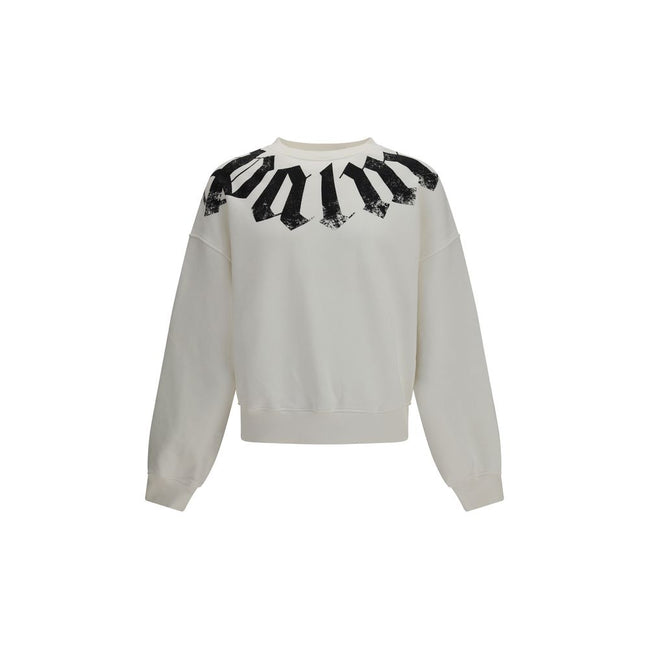 Palm Angels White Cotton Sweatshirt