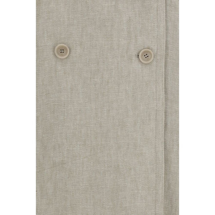 Max Mara Brown Linen Trench Coat