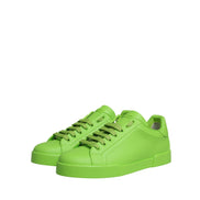 Scarpe da ginnastica basse Dolce & Gabbana Portofino in pelle verde