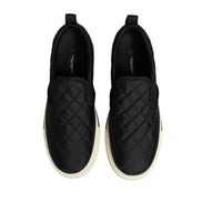 Dolce & Gabbana Scarpe da Ginnastica Basse Slip On Nere Trapuntate