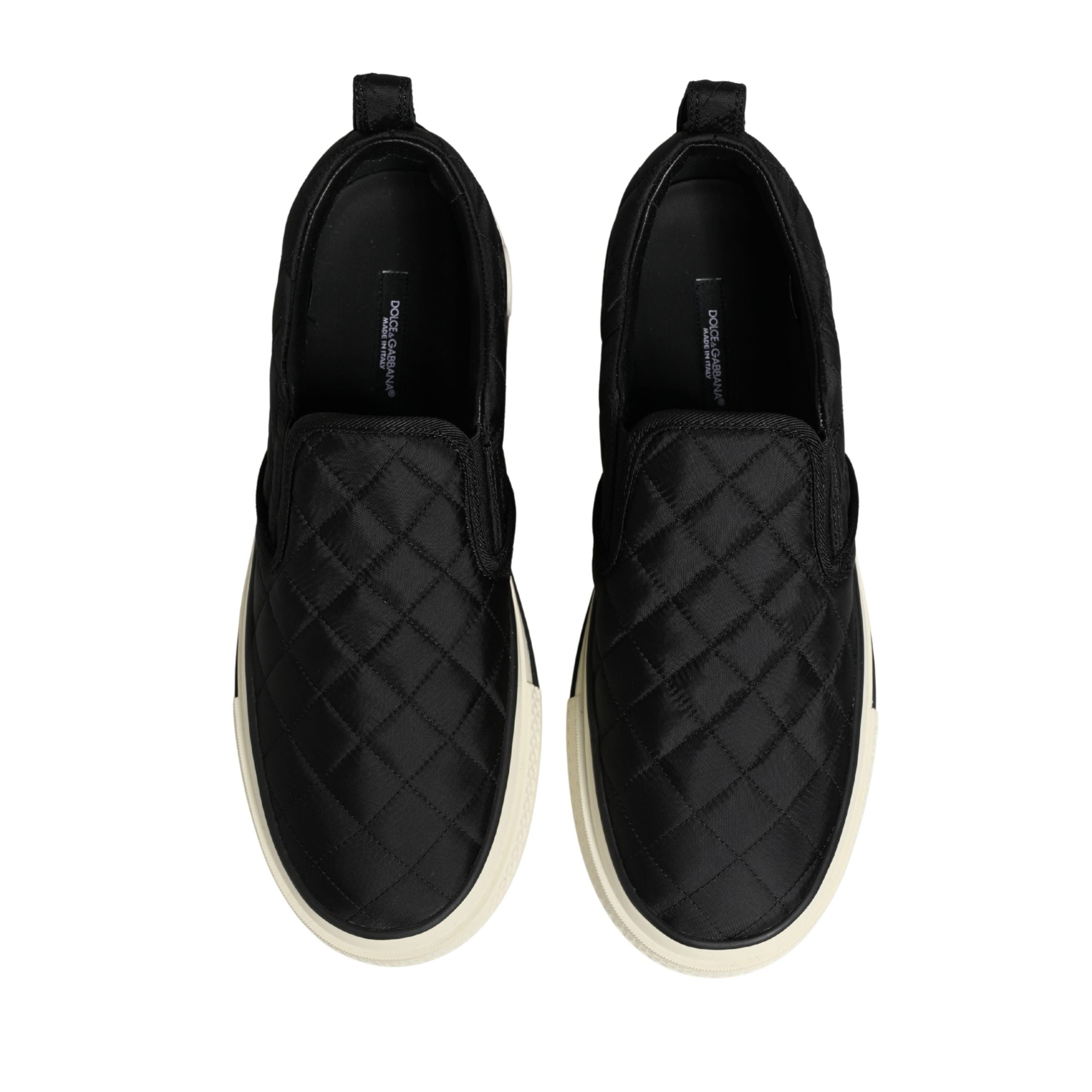 Dolce & Gabbana Scarpe da Ginnastica Basse Slip On Nere Trapuntate