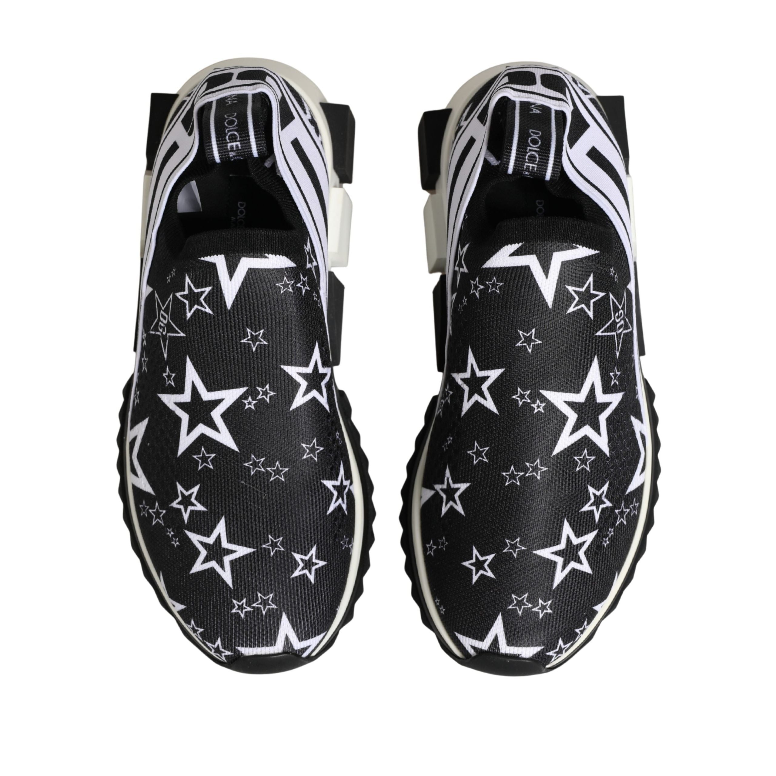 Dolce & Gabbana Sneakers Sorrento Nere con Logo Stelle