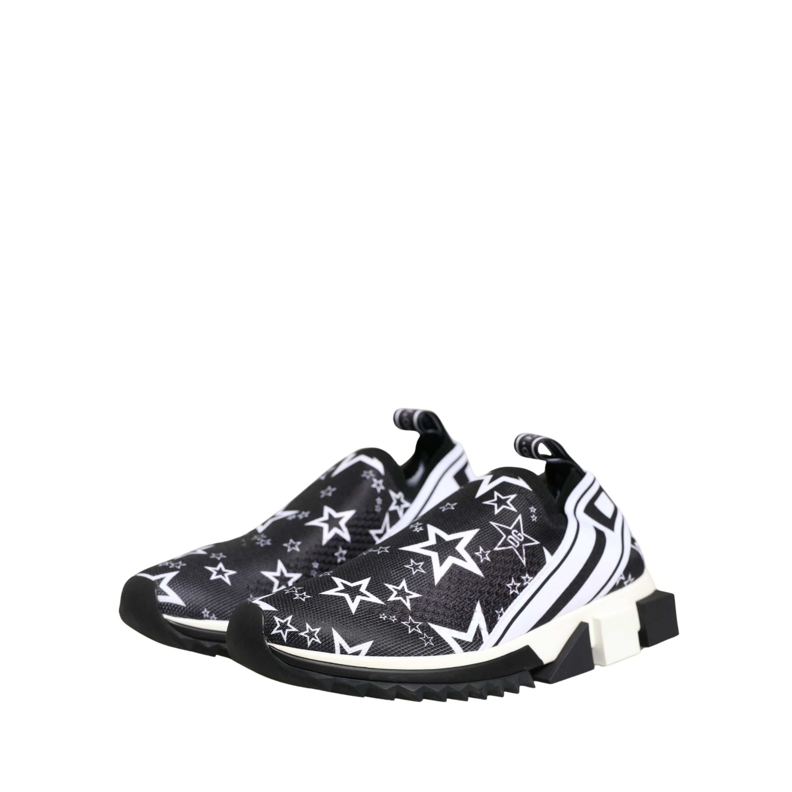 Dolce & Gabbana Sneakers Sorrento Nere con Logo Stelle