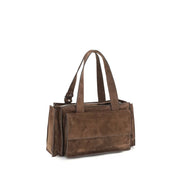 Sac porté épaule Miu Miu en cuir de veau marron Bos Taurus