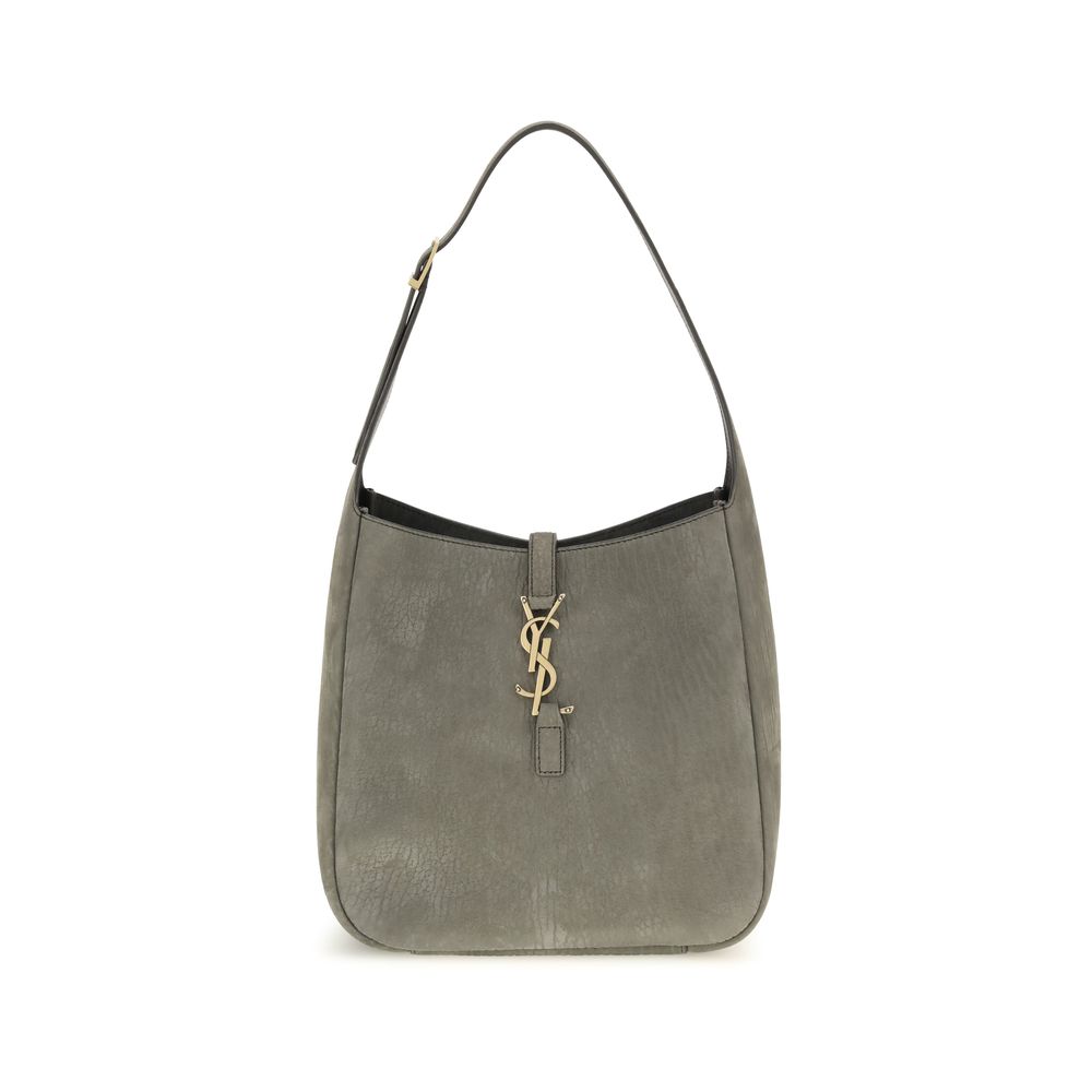 Sac bandoulière Saint Laurent en cuir de veau gris Bos Taurus