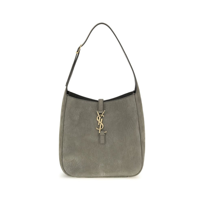 Sac bandoulière Saint Laurent en cuir de veau gris Bos Taurus
