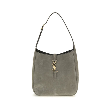 Saint Laurent Gray Calf Leather Shoulder Bag