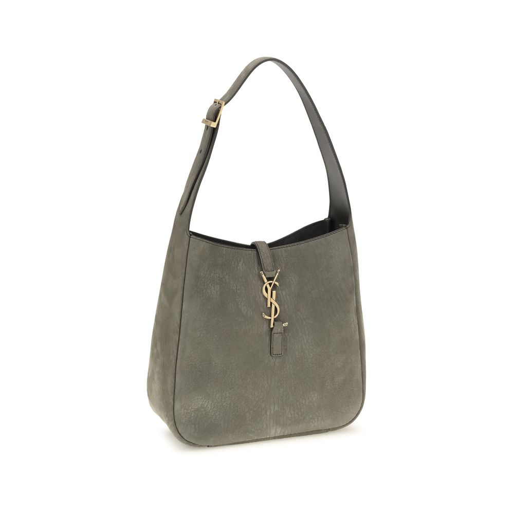 Sac bandoulière Saint Laurent en cuir de veau gris Bos Taurus