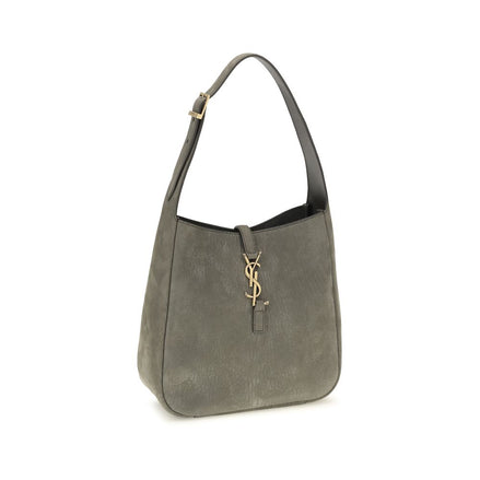 Saint Laurent Gray Calf Leather Shoulder Bag