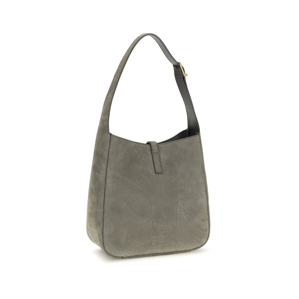 Sac bandoulière Saint Laurent en cuir de veau gris Bos Taurus