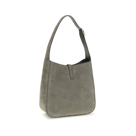 Sac bandoulière Saint Laurent en cuir de veau gris Bos Taurus