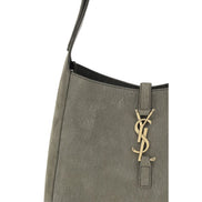 Sac bandoulière Saint Laurent en cuir de veau gris Bos Taurus