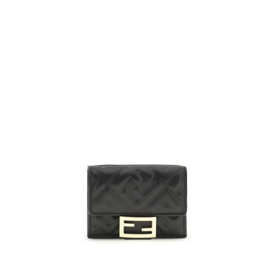 Portefeuille Fendi noir agneau Ovis Aries Aries