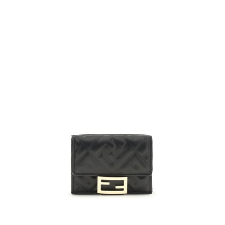Portefeuille Fendi noir agneau Ovis Aries Aries