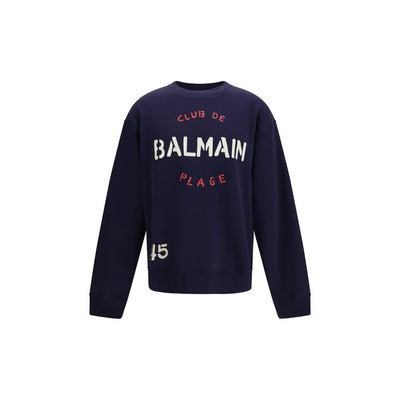 Sweat-shirt Balmain en coton bleu