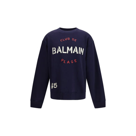 Sweat-shirt Balmain en coton bleu