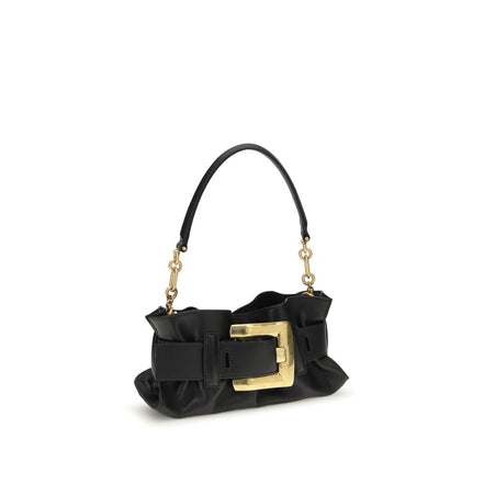 Balmain Black Calf Leather Shoulder Bag - Women