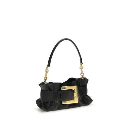 Balmain Black Calf Leather Shoulder Bag - Women