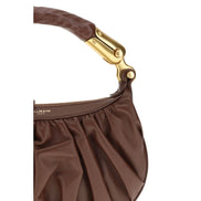 Sac porté épaule Balmain en cuir de veau marron Bos Taurus