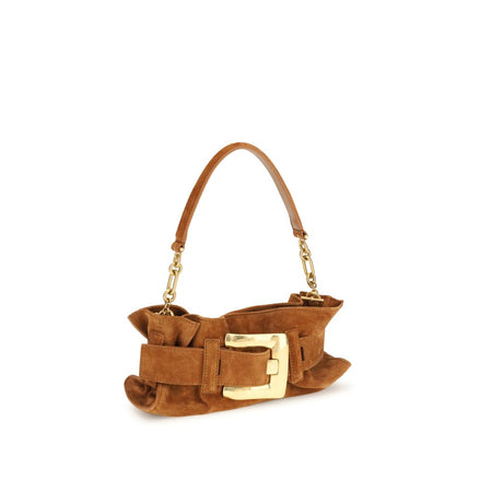 Balmain Beige Calf Leather Shoulder Bag