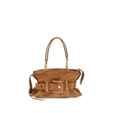 Sac à main Balmain en cuir de veau marron Bos Taurus