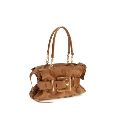 Sac à main Balmain en cuir de veau marron Bos Taurus