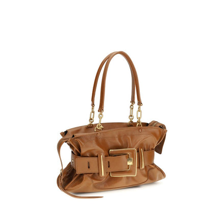 Sac à main Balmain en cuir de veau marron Bos Taurus