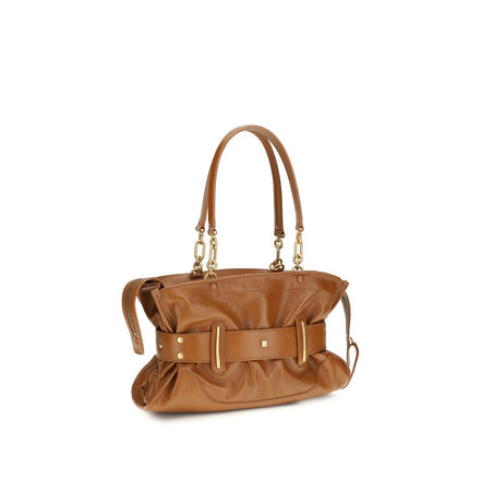 Sac à main Balmain en cuir de veau marron Bos Taurus