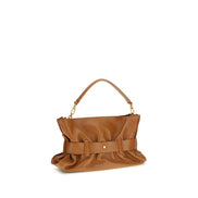 Balmain Brown Calf Leather Shoulder Bag