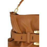 Balmain Brown Calf Leather Shoulder Bag