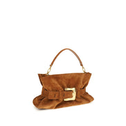 Borsa Balmain in pelle di vitello marrone Bos Taurus