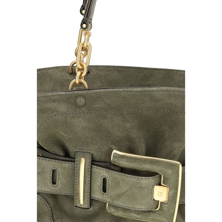 Sac à main Balmain en cuir de veau bicolore Bos Taurus