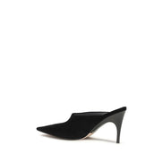 Mules en daim et cuir noirs Balenciaga