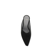 Mules en daim et cuir noirs Balenciaga