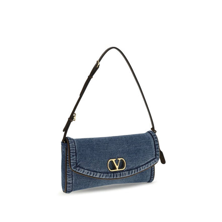Sac à bandoulière Valentino Garavani en coton bleu