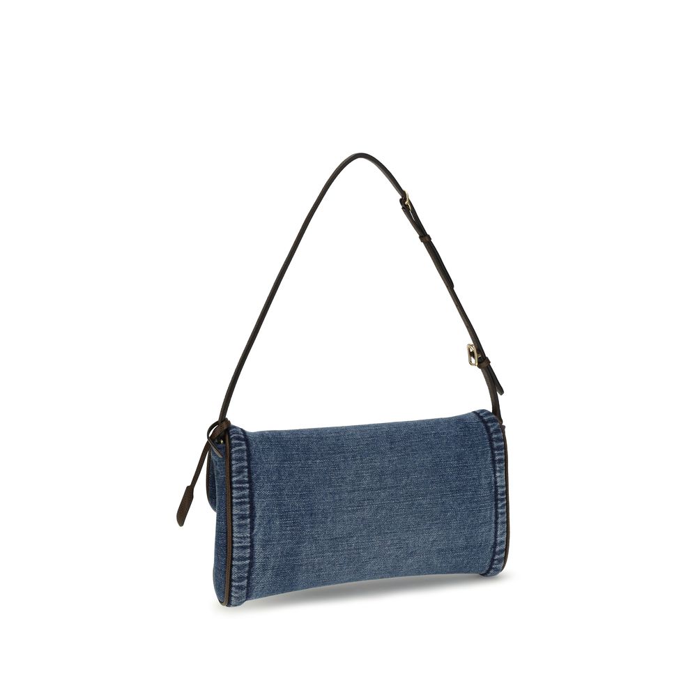 Sac à bandoulière Valentino Garavani en coton bleu