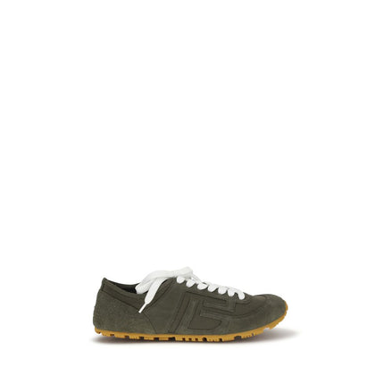 Balmain Bicolor Calf Leather Athletic Sneakers