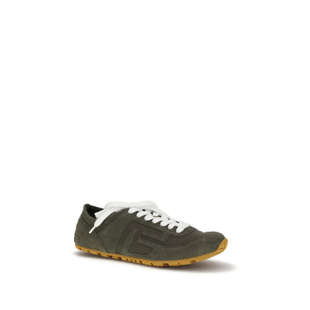 Balmain Bicolor Calf Leather Athletic Sneakers
