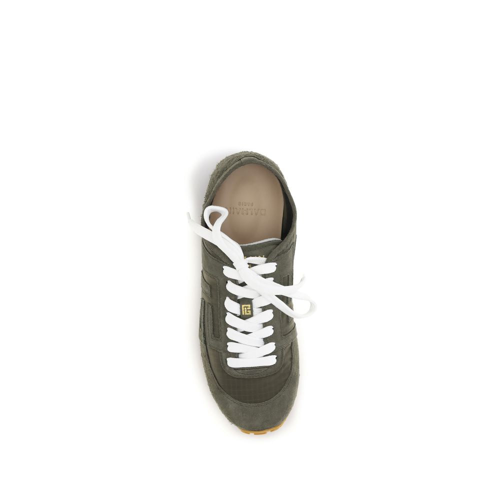 Balmain Bicolor Calf Leather Athletic Sneakers