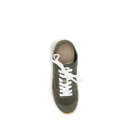 Balmain Bicolor Calf Leather Athletic Sneakers