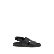 Dolce & Gabbana Sandali bassi in pelle di vitello neri Bos Taurus